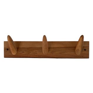 Knagerække, 3 stk tilspidsede knage i træ