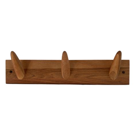 Knagerække, 3 stk tilspidsede knage i træ