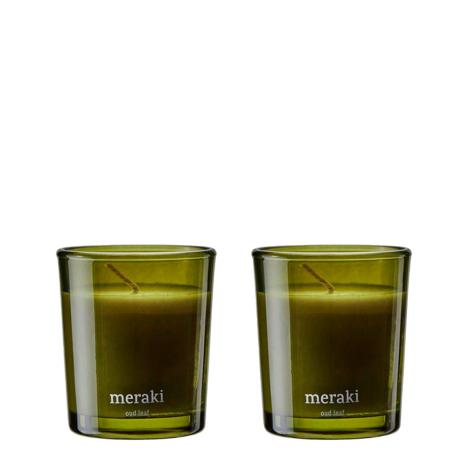 Duftlys, Oud Leaf, 2 stk fra Meraki