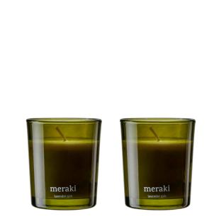 Duftlys, Lavender rain, 2 stk fra Meraki