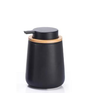 Sæbedispenser, sort Dolomite og bambus