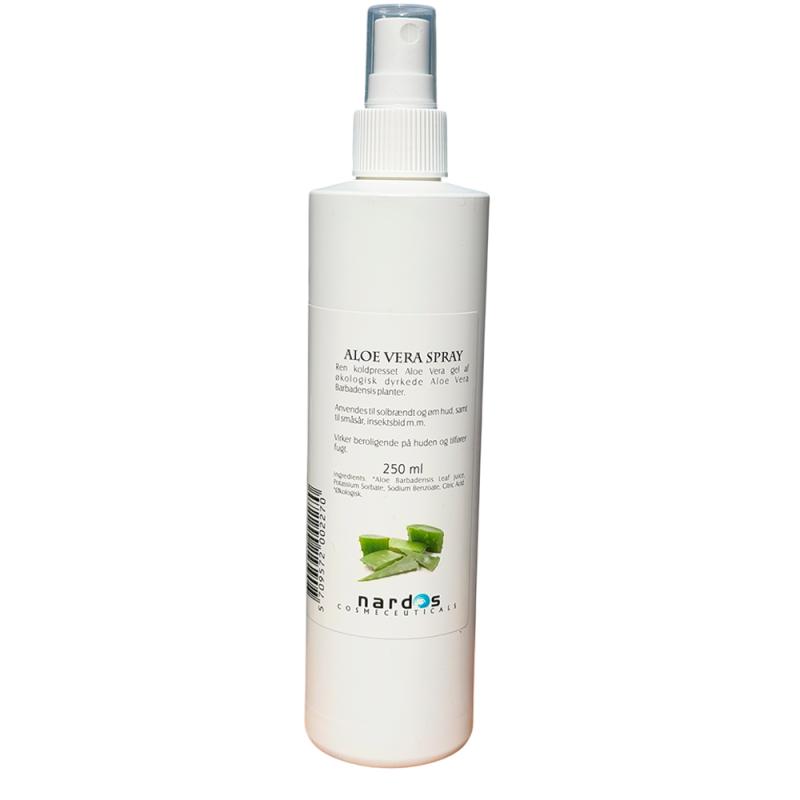Aloe Vera, Spray 99% bagside, Nardos