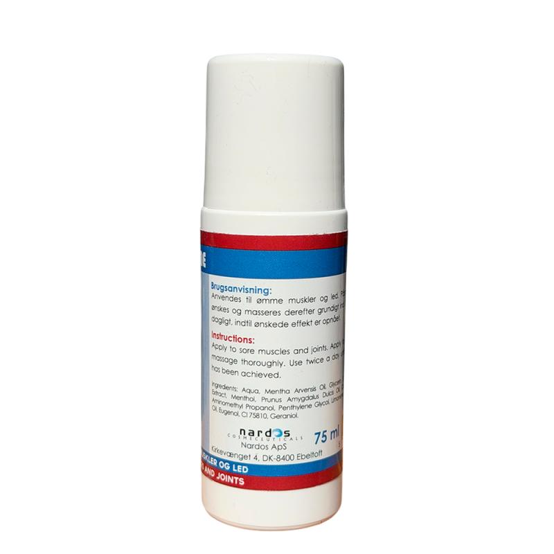 Muskelcreme, Langtidsvirkende roll-on bagside