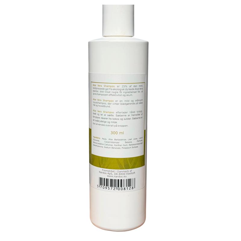 Aloe Vera, Hair og Body Shampoo, bagside