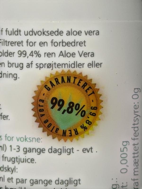 Nardos drikke Aloe Vera | Klar til brug 1 liter