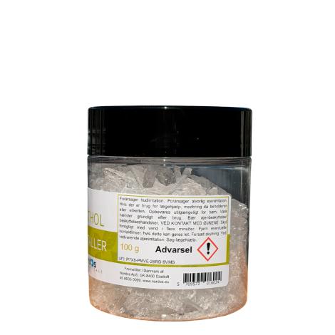 Menthol krystaller, 100 gram bagside