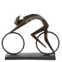 Bronze look Racer cykel, 36 cm