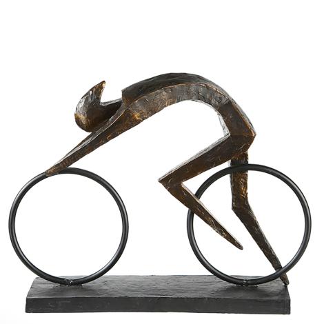 Bronze look Racer cykel, 36 cm