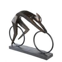 Bronze look Racer cykel, 36 cm