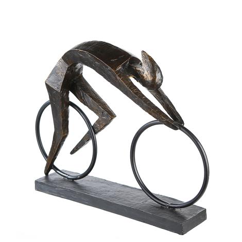 Bronze look Racer cykel, 36 cm