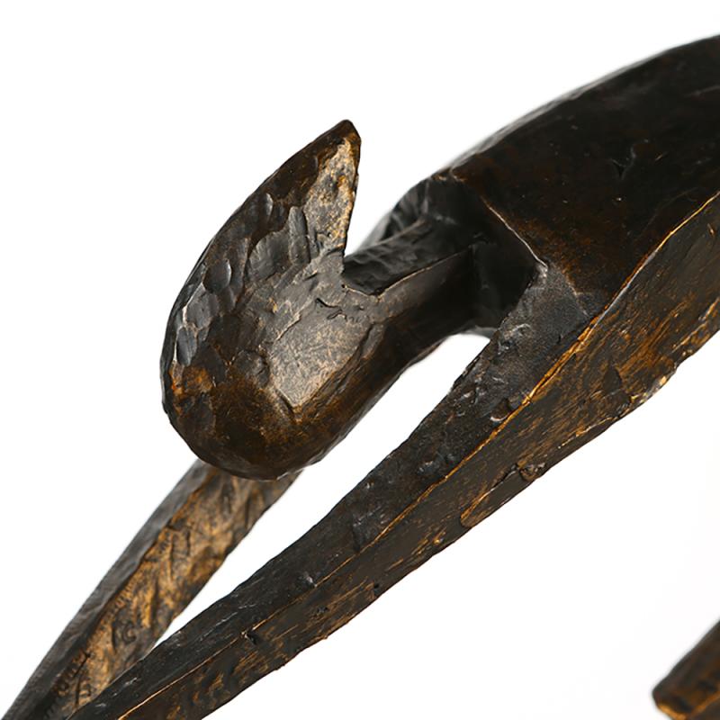 Bronze look Racer cykel, 36 cm