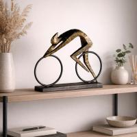 Bronze look Racer cykel, 36 cm