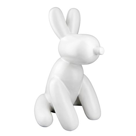 Balloon Dog, Lucy, hvid i keramik, 25 cm