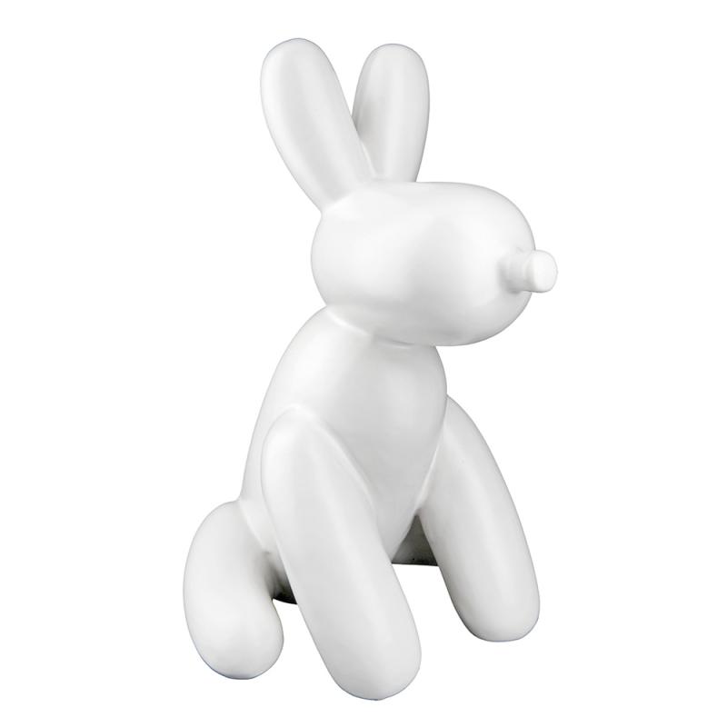 Balloon Dog, Lucy, hvid i keramik, 25 cm