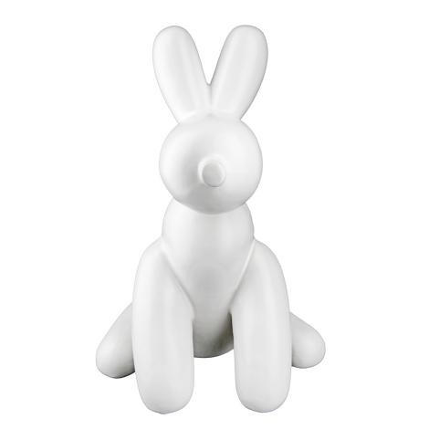 Balloon Dog, Lucy, hvid i keramik, 25 cm