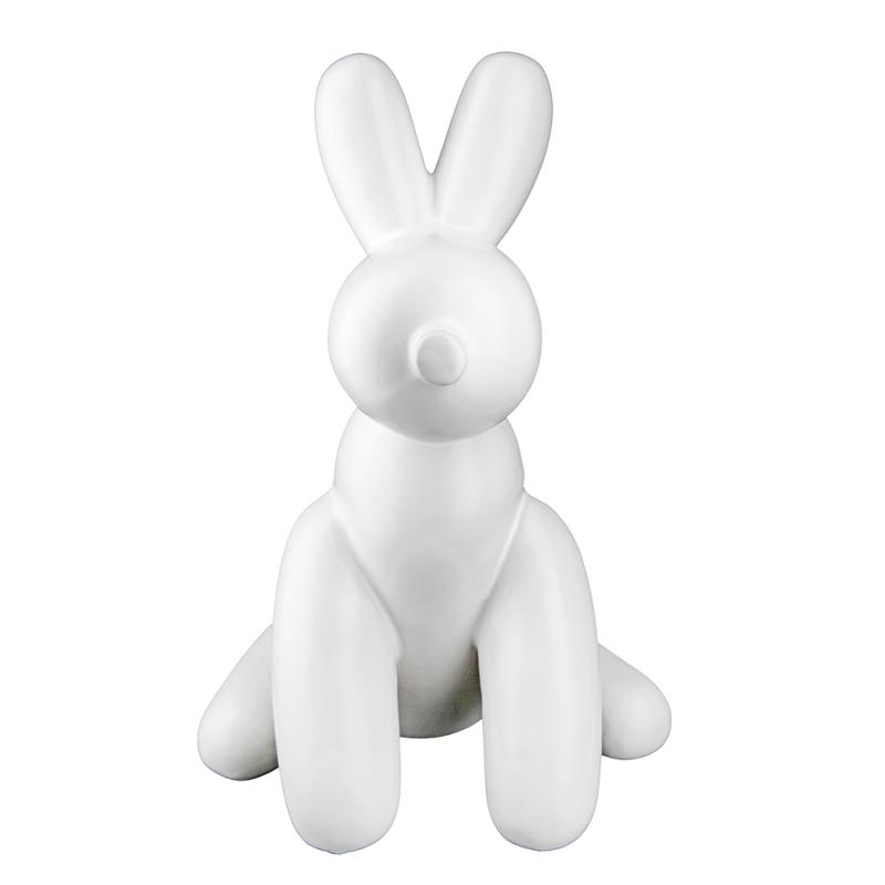 Balloon Dog, Lucy, hvid i keramik, 25 cm