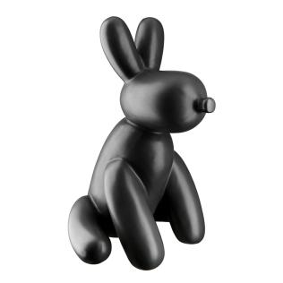 Balloon Dog, Lotte, sort i keramik, 25 cm