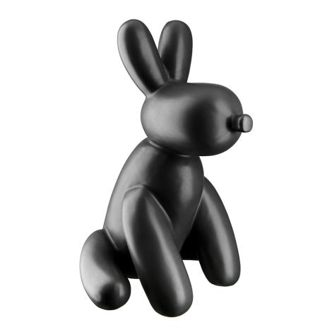 Balloon Dog, Lotte, sort i keramik, 25 cm