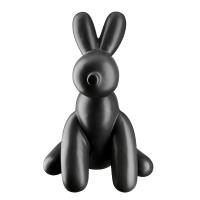 Balloon Dog, Lotte, sort i keramik, 25 cm