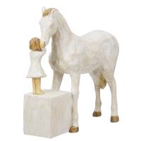 Pige med hest front, Højde 23 cm