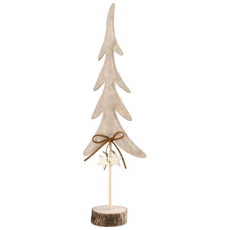 Beige Juletræ med stjerner, 40 cm